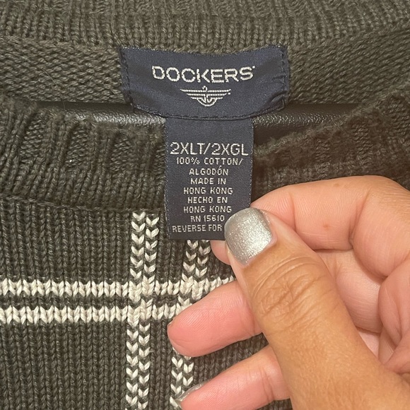 Dockers Windowpane Oversized Sweater Unisex - Picture 3 of 7